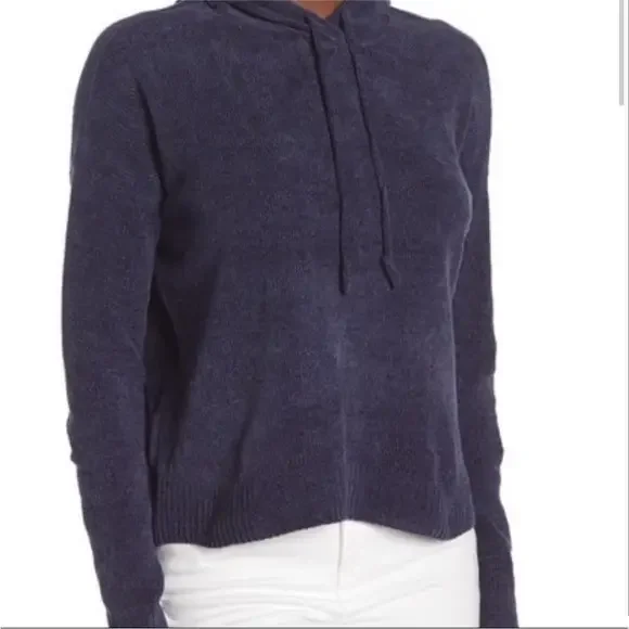 Eileen fisher chenille hooded sweater on sale